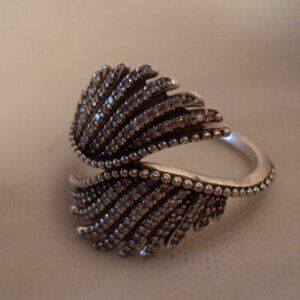 Pandora Sterling Silver and Marcasite Ring